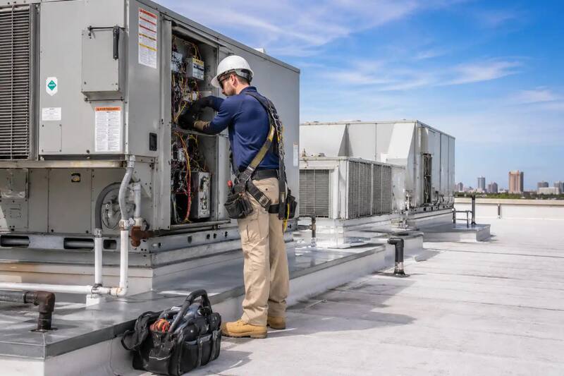 HVAC no terraço